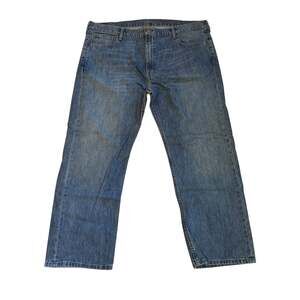 Levis 569 Jeans Mens 42x30 Blue Loose Fit Straight Leg 100% Cotton Distressed
